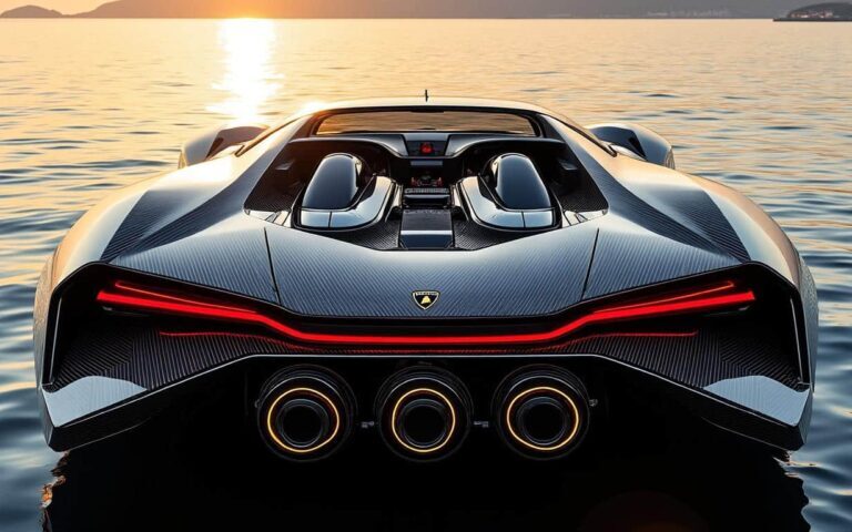 lamborghini enthüllt ein luxuriöses boot mit drei kraftvollen v16-motoren und einer gesamtleistung von 7600 ps – eine spektakuläre fusion aus geschwindigkeit, design und innovation auf dem wasser.